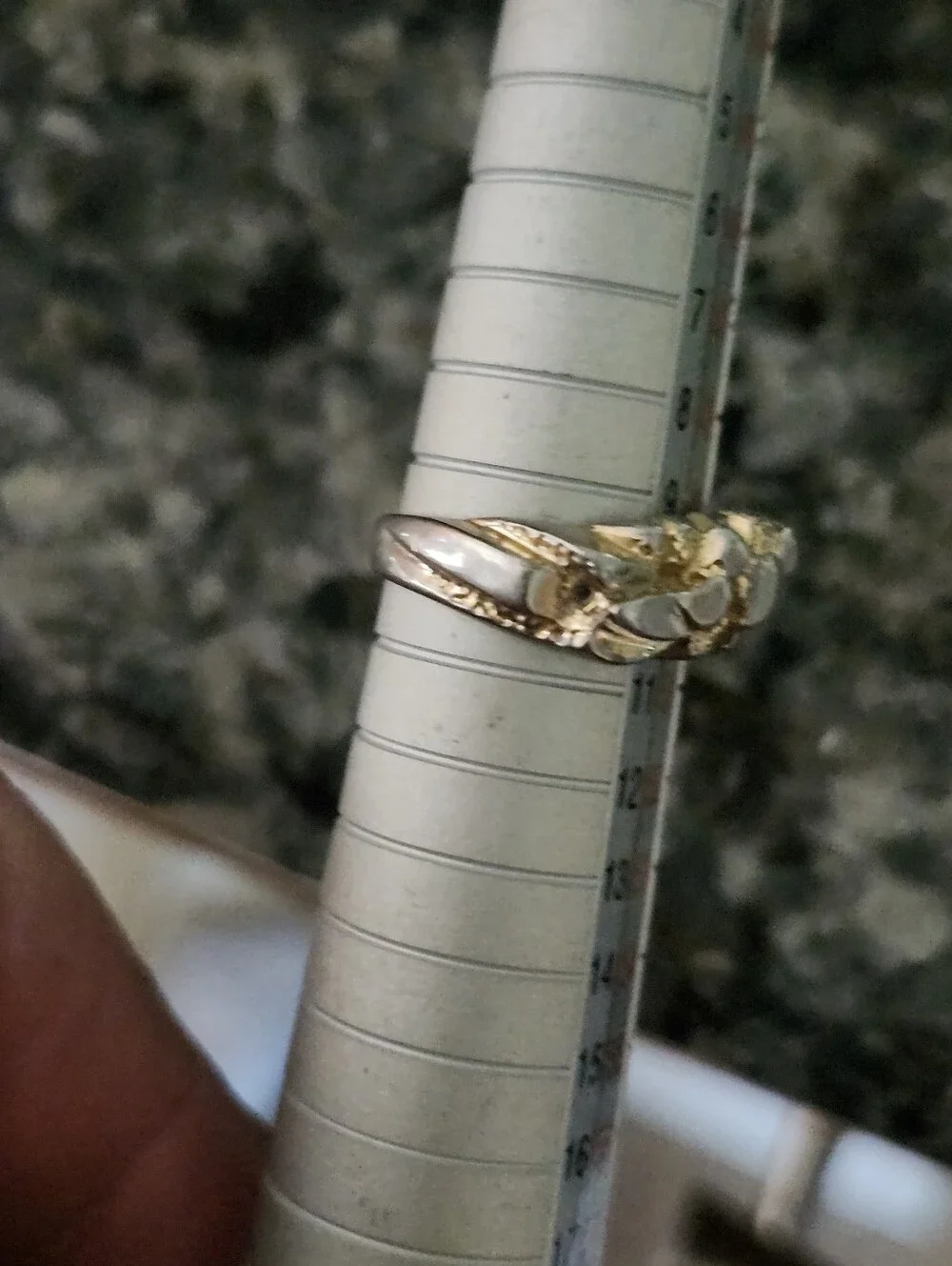 Two Tone Gold Nugget Ring Size 5